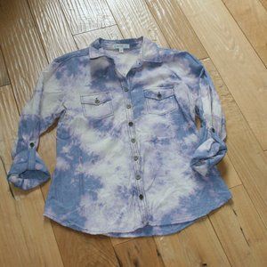 Tie-dye Cotton Long Sleeve Shirt /Medium